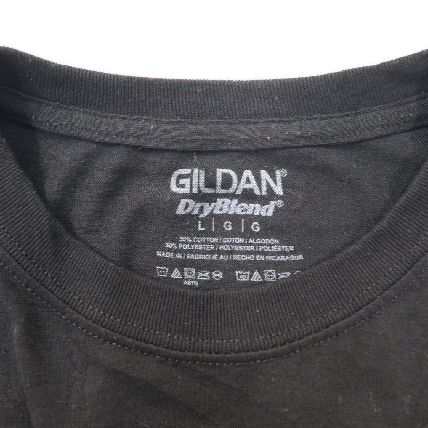 GILDAN プリントTシャツ L ブラック コットン CAMP HUSKY