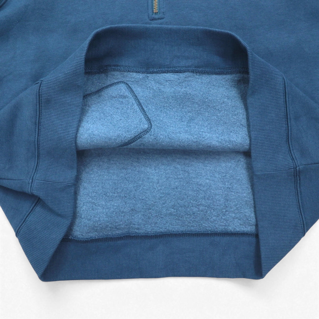 carhartt リラックスフィット ハーフジップ スウェット 2XL Relaxed Fit ブルー 無地 カンガルーポケット 裏起毛 105657