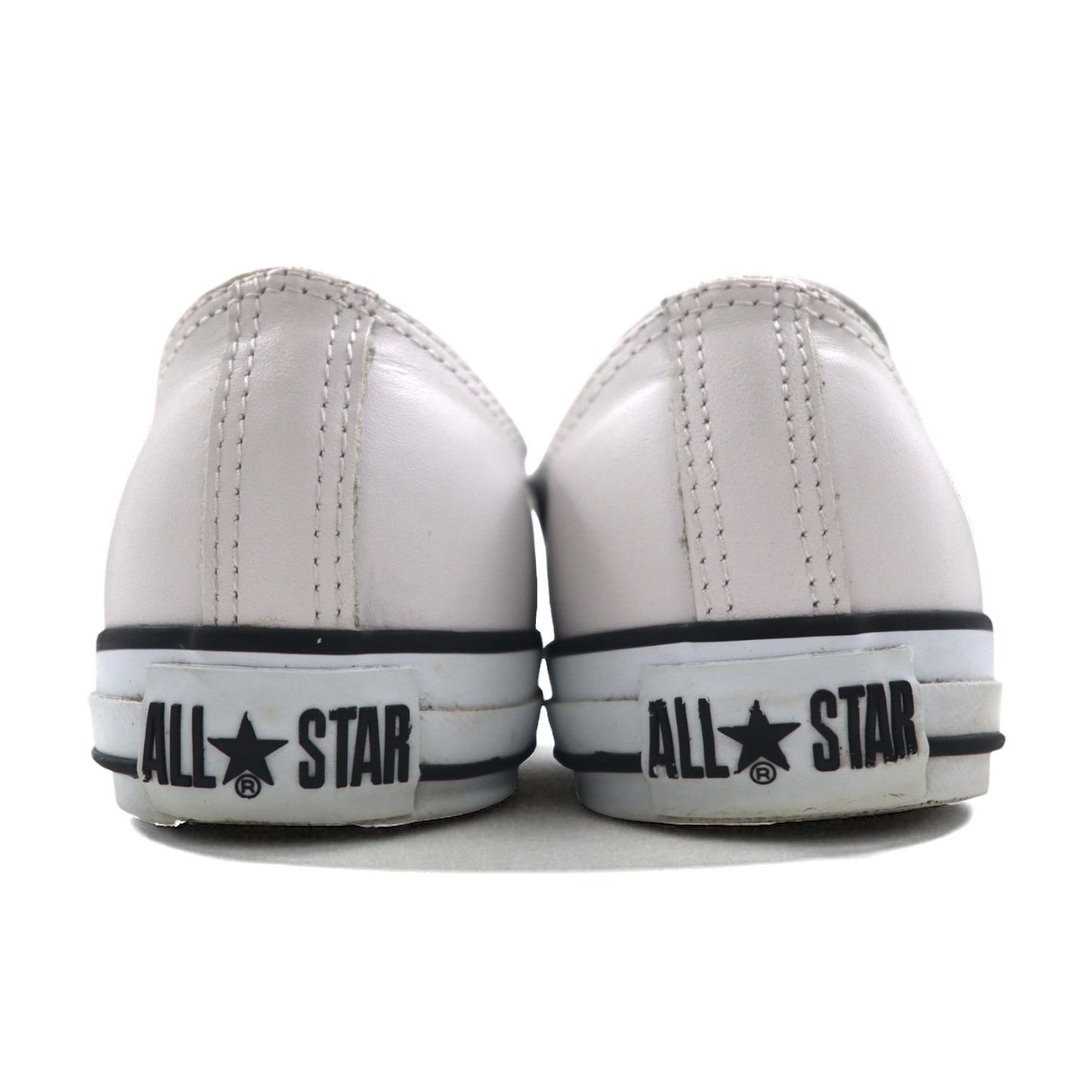 CONVERSE Leather All Star Ox Sneakers, Size 27.5cm, White, 1B905