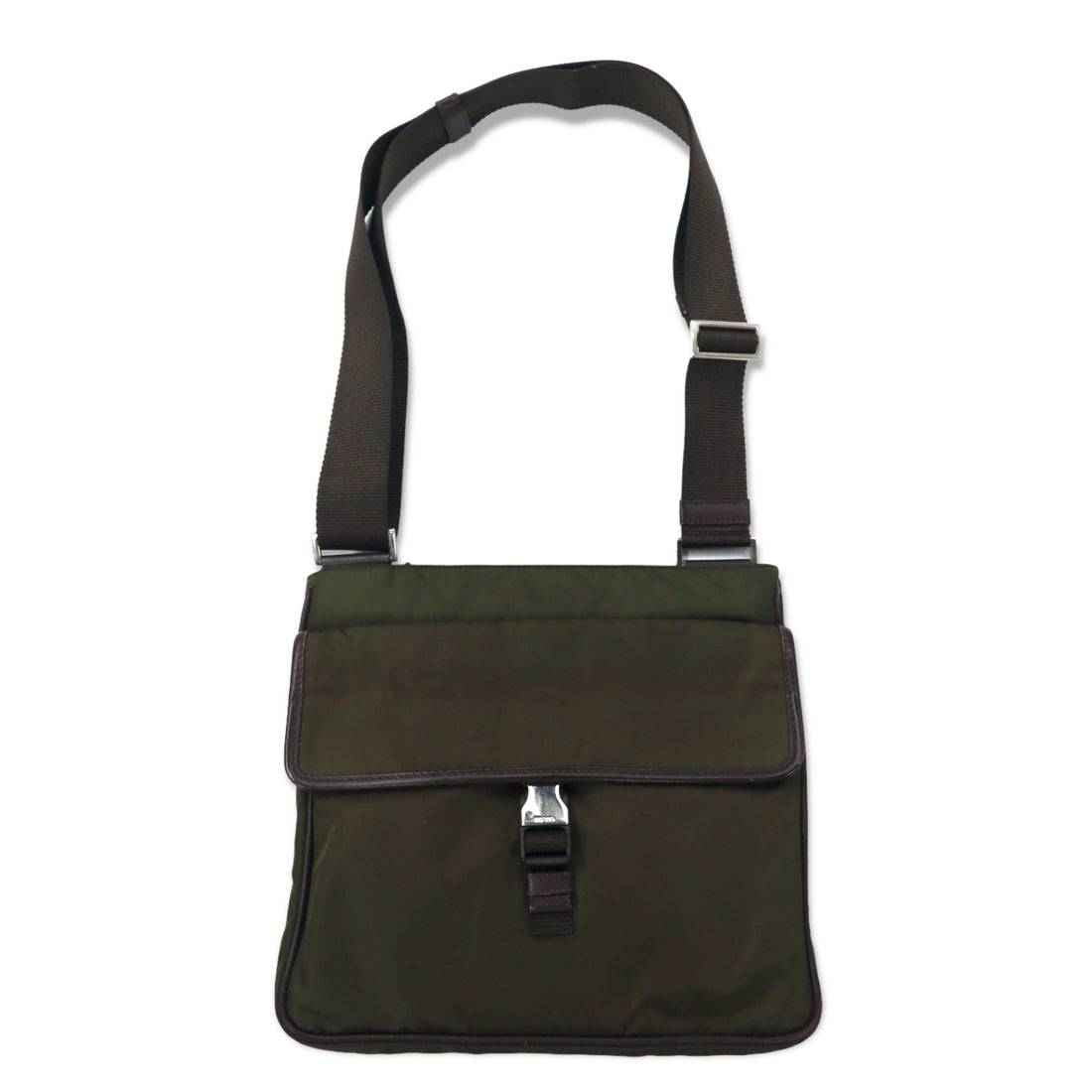 PRADA Crossbody Bag Shoulder Bag Khaki Nylon VELA SPORT Triangle Logo Plate TRICOLLA Made in Italy