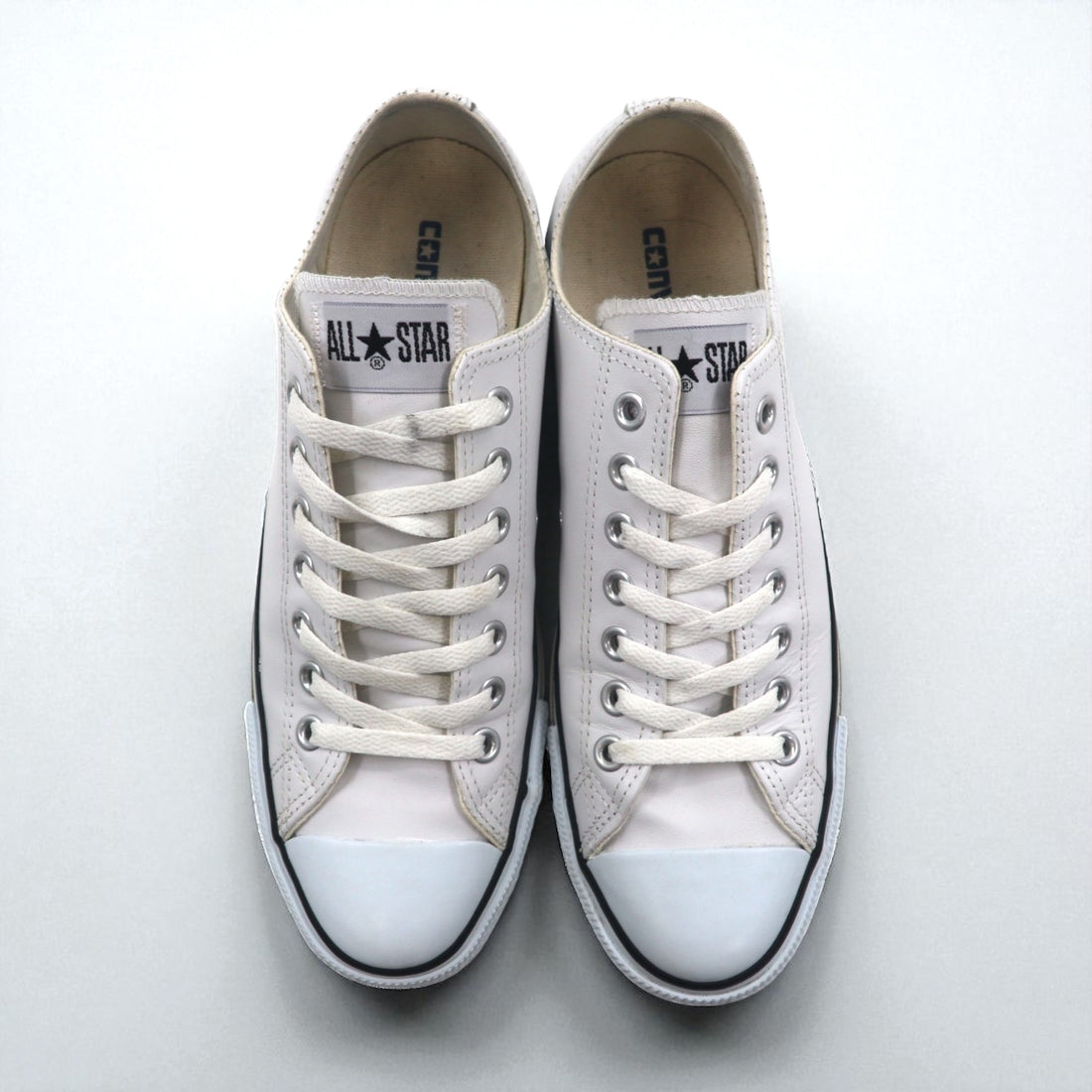 CONVERSE レザーオールスター オックス LEATHER ALL STAR OX スニーカー 27.5cm ホワイト 1B905