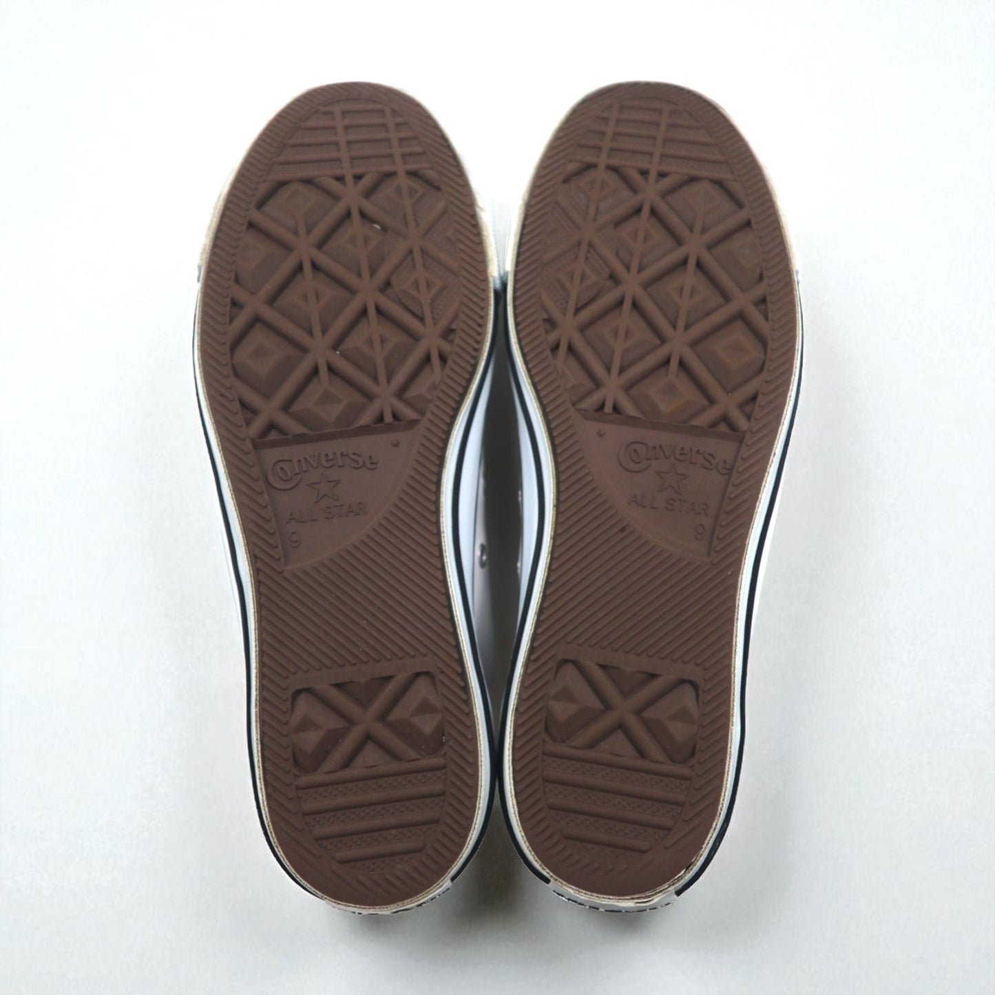 CONVERSE Leather All Star Ox Sneakers, Size 27.5cm, White, 1B905