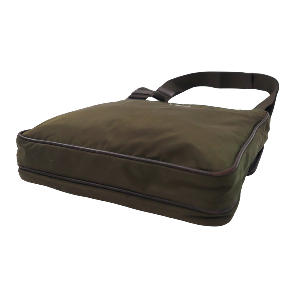 PRADA Crossbody Bag Shoulder Bag Khaki Nylon VELA SPORT Triangle Logo Plate TRICOLLA Made in Italy