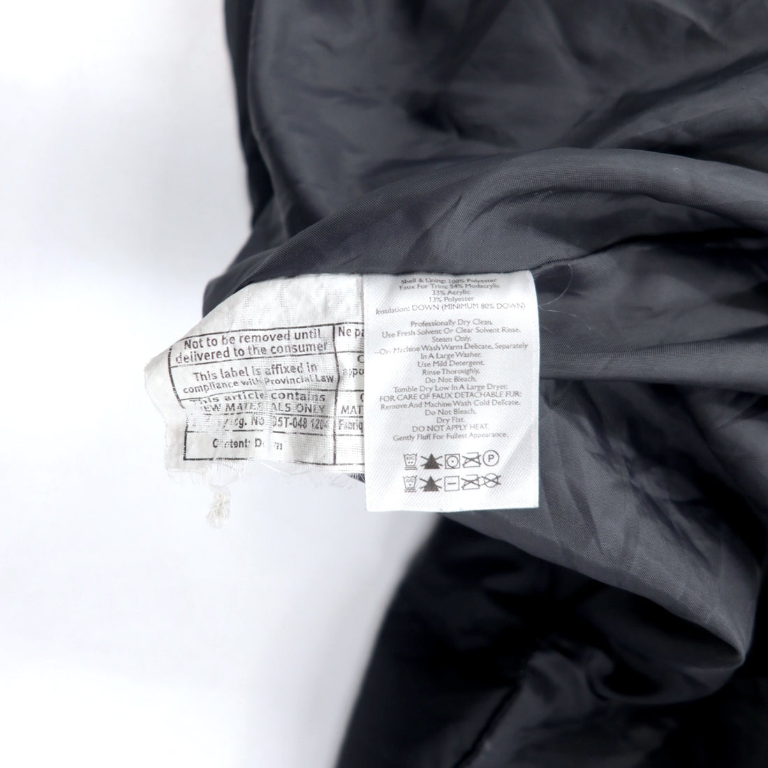 Eddie Bauer 650 Fill Power Down Coat M Black EB650 Detachable Hood Double Zip Fur 0544