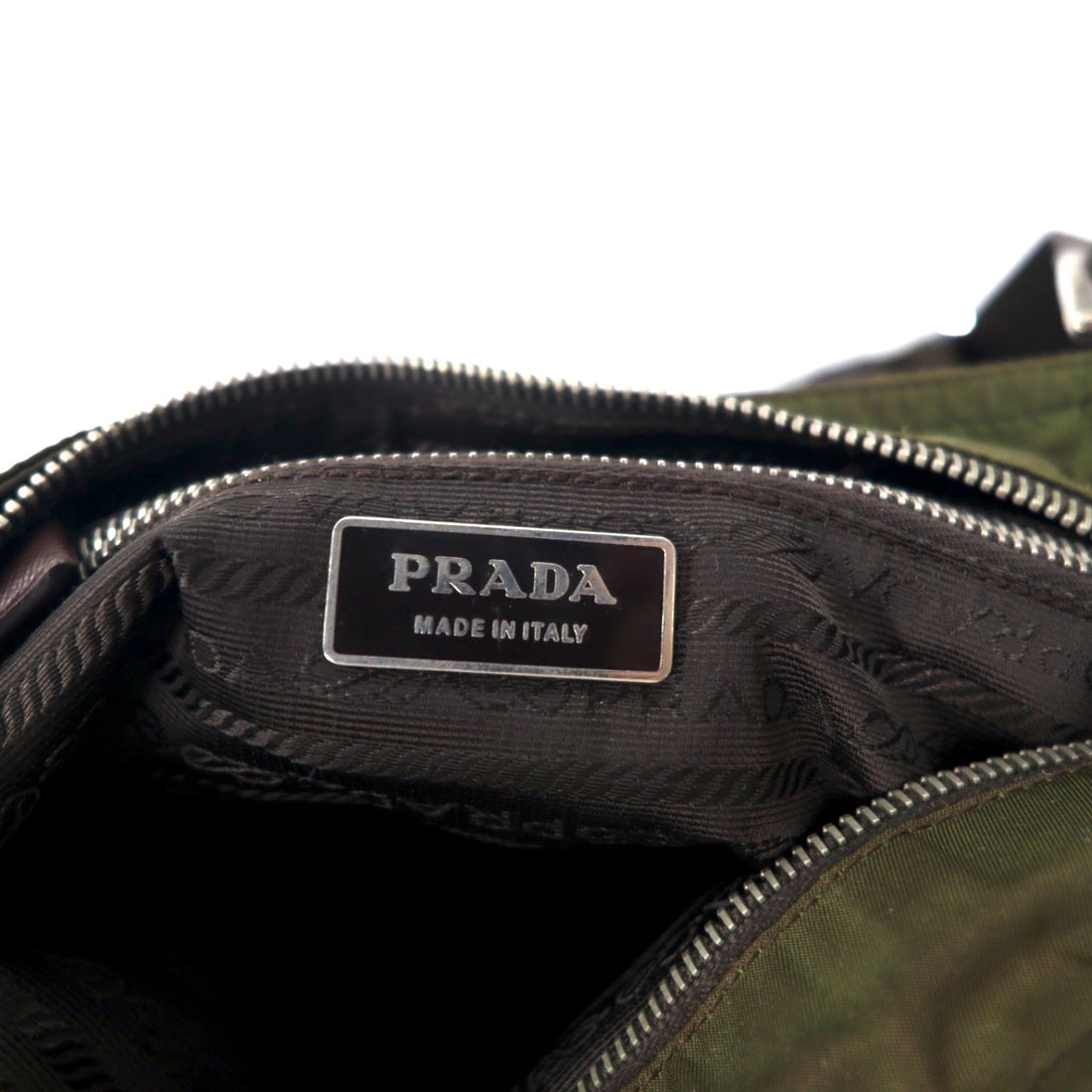 PRADA Crossbody Bag Shoulder Bag Khaki Nylon VELA SPORT Triangle Logo Plate TRICOLLA Made in Italy