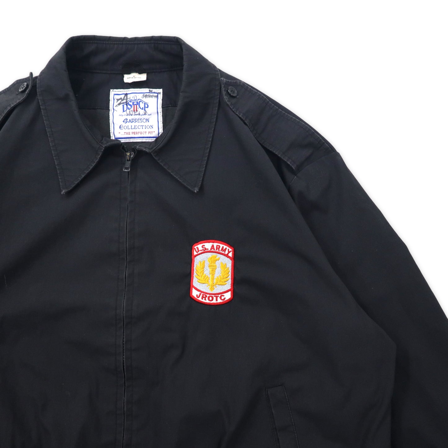 US ARMY WINDBREAKER BLACK SHADE ミリタリー サービスジャケット XL ブラック コットン JROTC 8405-01-447-7203 00年代