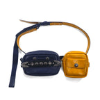 TOGA VIRILIS Belt Bag Waist Bag Body Bag Yellow Navy Metal Concho