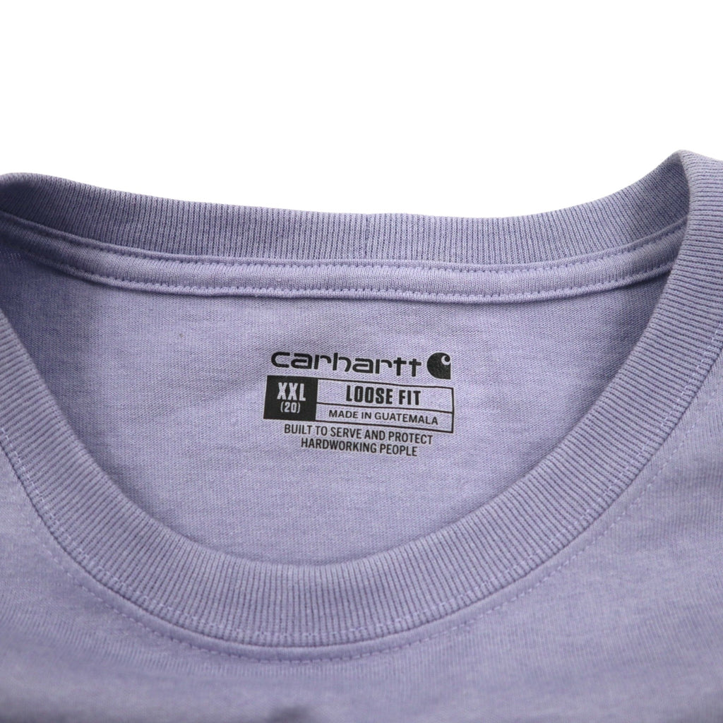 carhartt ルーズフィット ポケット Tシャツ ポケTee 2XL LOOSE FIT パープル コットン