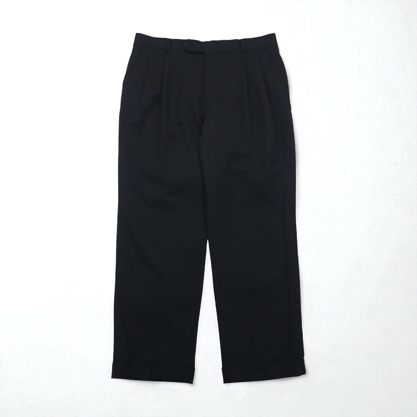 NAUTICA 2タック ワイド スラックスパンツ L グレー ウール