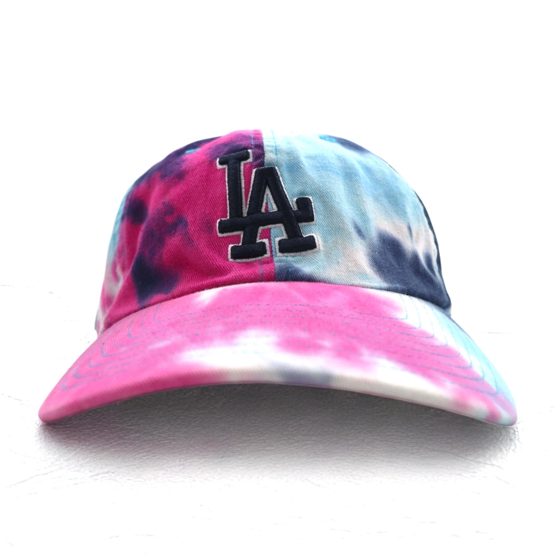 47BRAND タイダイ ベースボールキャップ FREE ベルト 刺繍 MLB LA LOS ANGELES DODGERS
