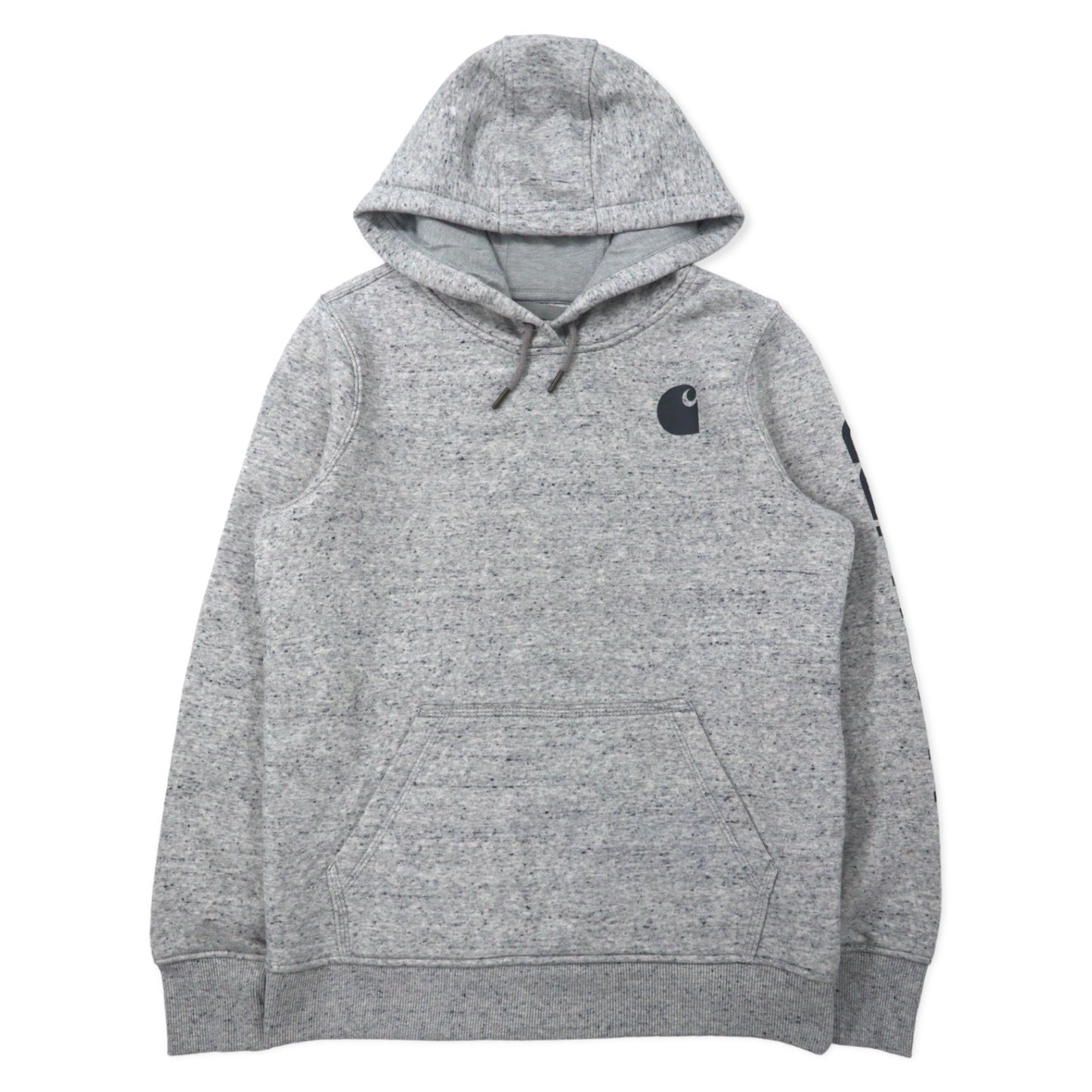 carhartt リラックスフィット プルオーバーパーカー S グレー コットン 裏起毛 袖ロゴ RELAXED FIT MIDWEIGHT LOGO SLEEVE GRAPHIC HOODIE 102791