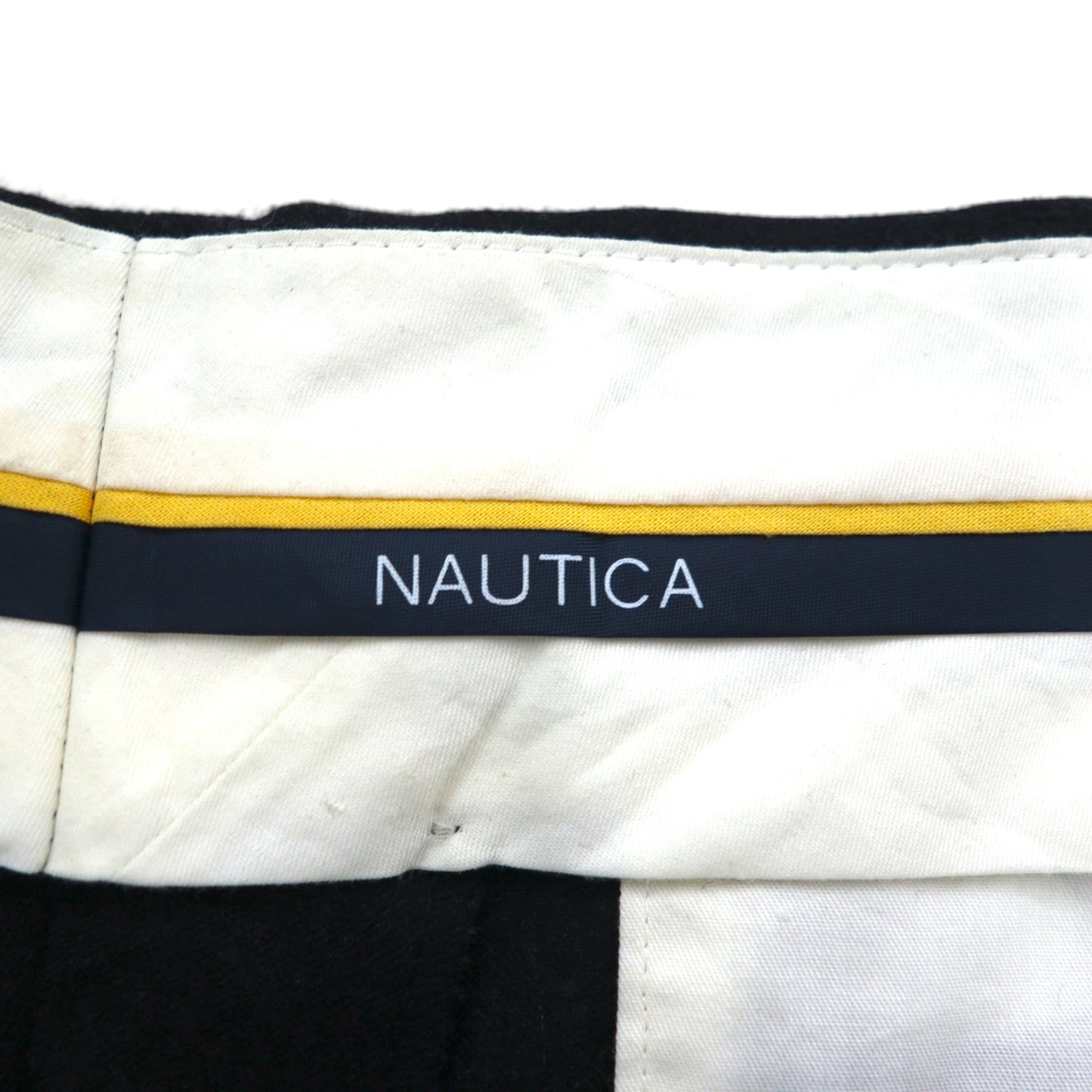 NAUTICA 2タック ワイド スラックスパンツ L グレー ウール