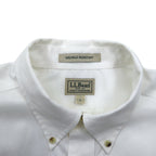 L.L.Bean オックスフォード ボタンダウンシャツ L ホワイト コットン WRINKLE RESISTANT 防シワ加工 スリランカ製