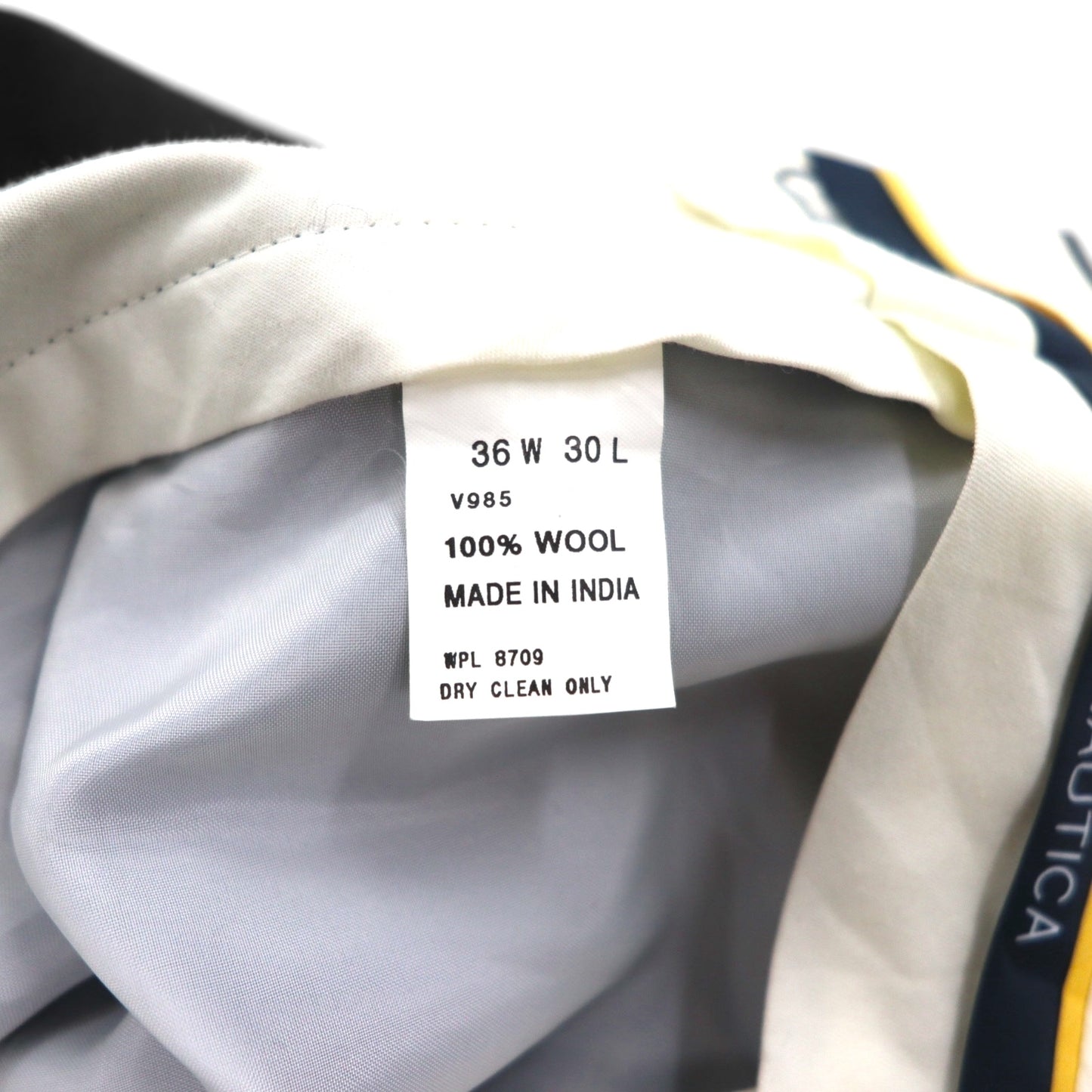 NAUTICA 2タック ワイド スラックスパンツ L グレー ウール