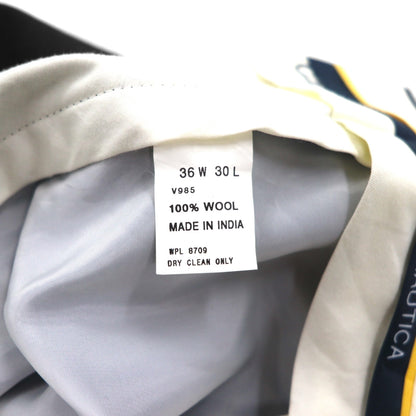 NAUTICA 2タック ワイド スラックスパンツ L グレー ウール