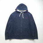 POLO RALPH LAUREN Reverse Weave Full-Zip Hoodie, Size 2XL, Navy, with Small Pony Embroidery