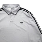 adidas Originals Adicolor Rugby Polo Jersey, Size XL, Gray Polyester, Trefoil Logo, 3-Stripes, HK9900