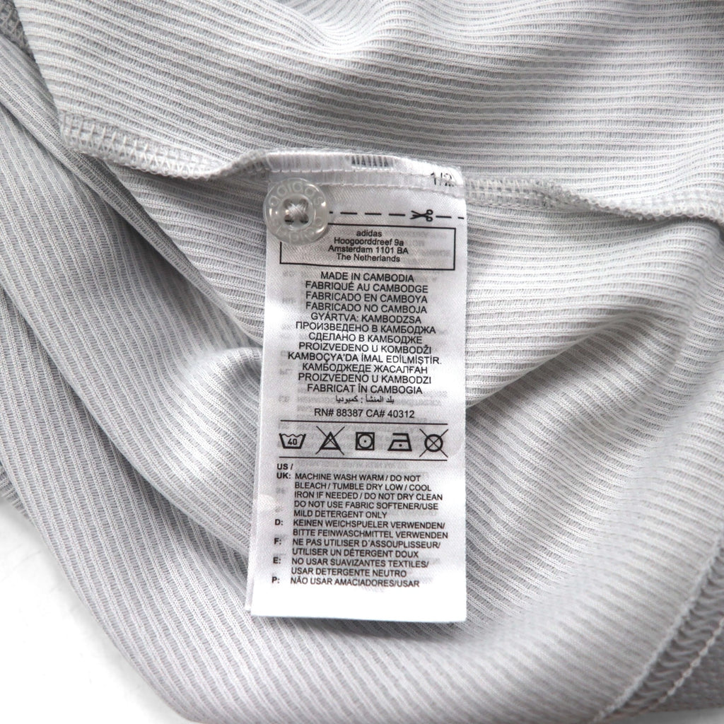 adidas Originals Adicolor Rugby Polo Jersey, Size XL, Gray Polyester, Trefoil Logo, 3-Stripes, HK9900