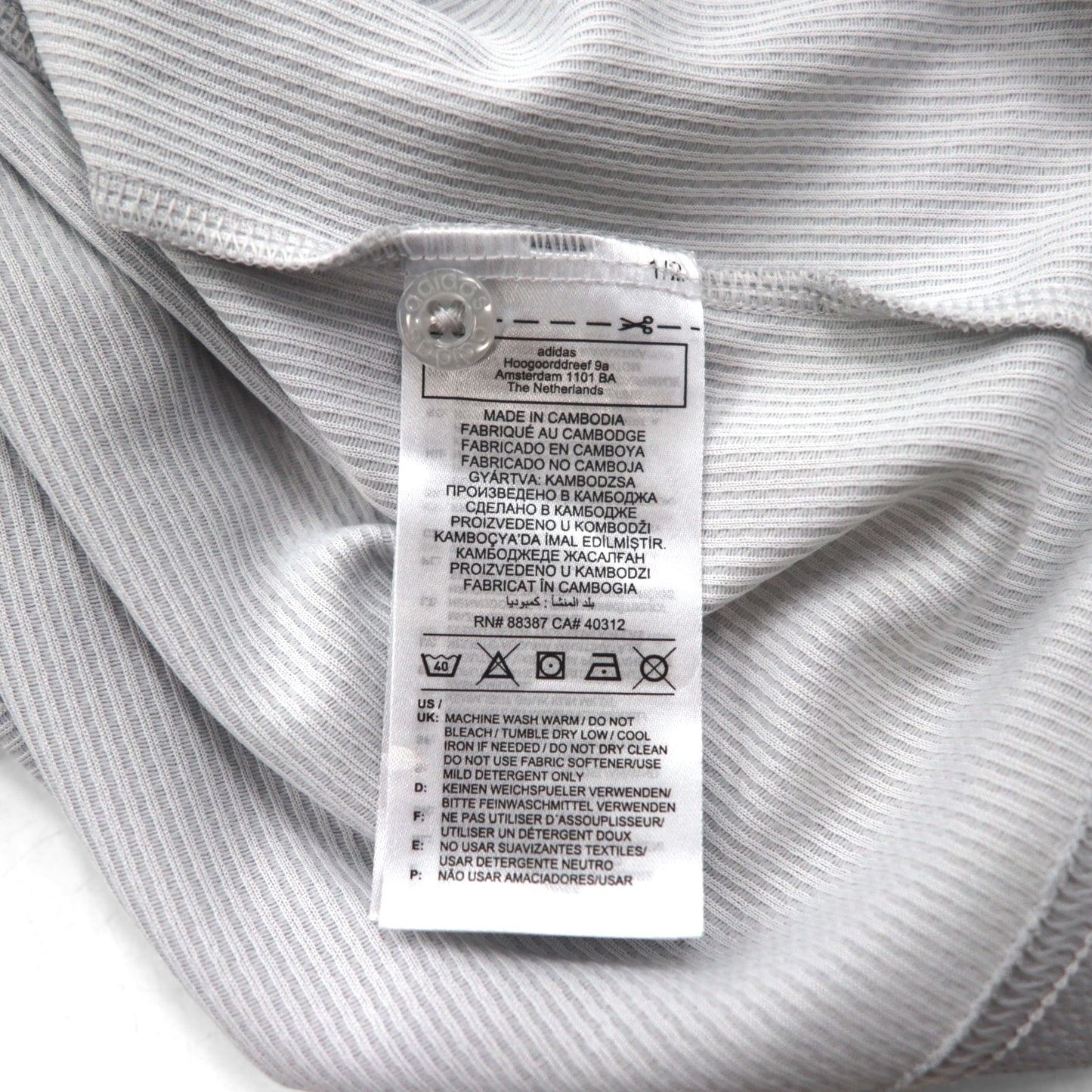 adidas Originals Adicolor Rugby Polo Jersey, Size XL, Gray Polyester, Trefoil Logo, 3-Stripes, HK9900