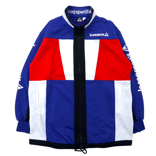 le coq sportif 90年代 トラックジャケット ジャージ L ブルー ポリエステル 袖ロゴ ビッグサイズ 日本製 未使用品