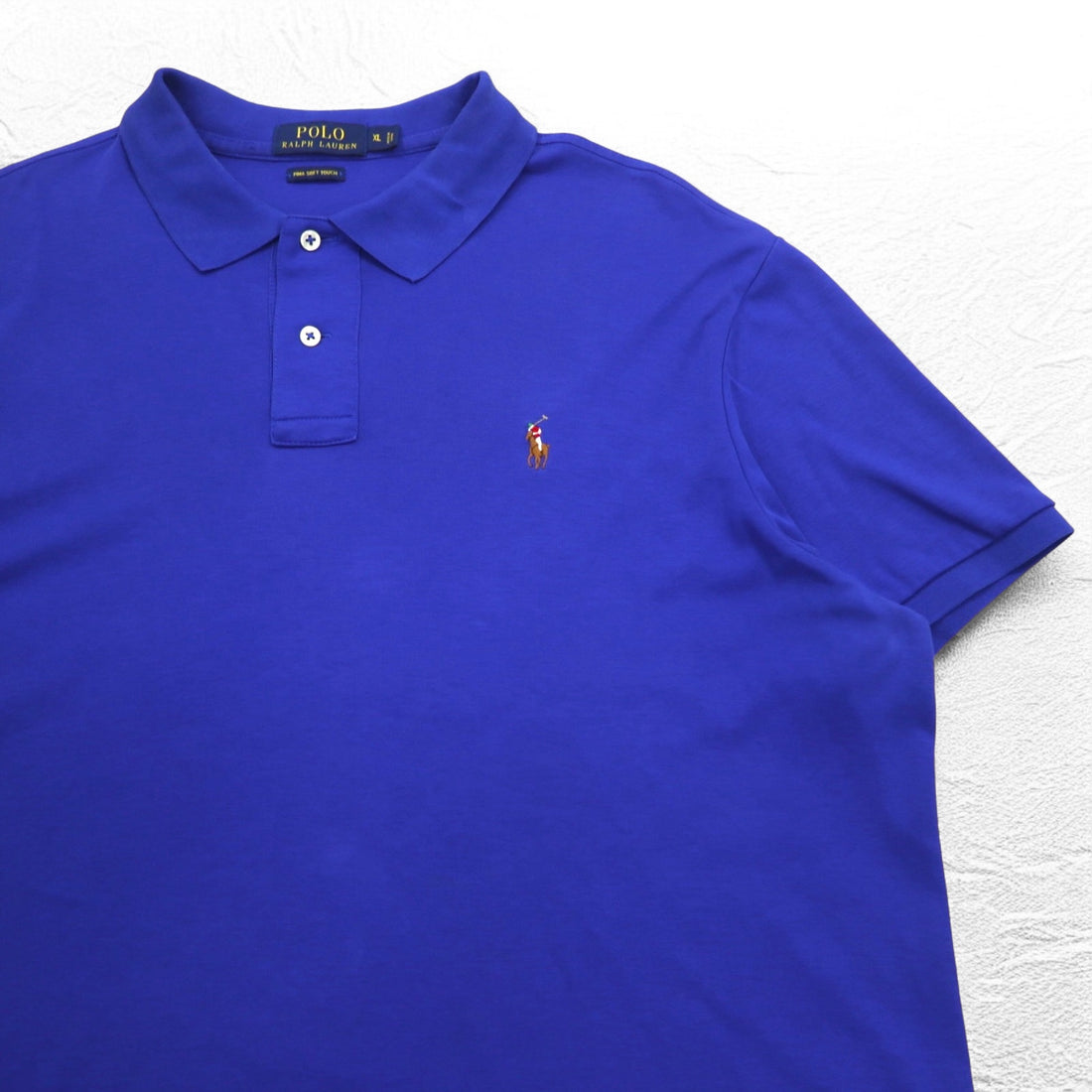 POLO RALPH LAUREN Pima Soft Touch Polo Shirt, XL, Blue, Cotton, Small Pony Embroidery