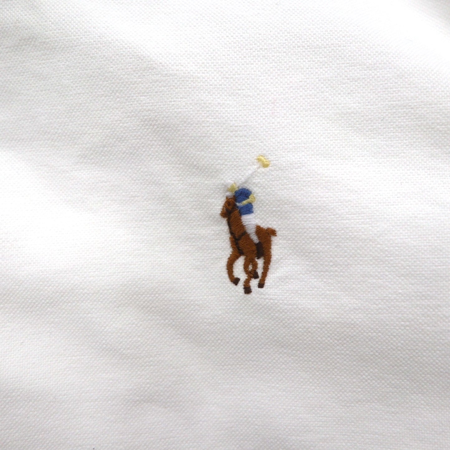 RALPH LAUREN Classic Fit Oxford Button-Down Shirt, Size M, White Cotton, Small Pony Embroidery