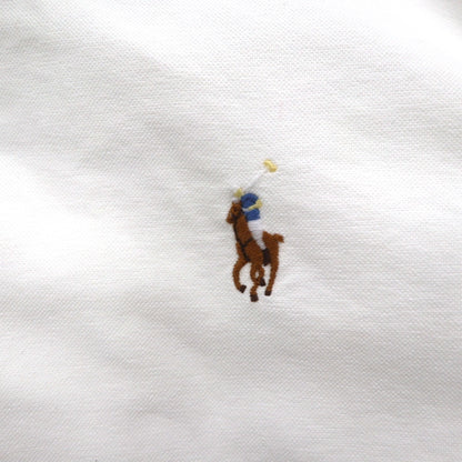 RALPH LAUREN Classic Fit Oxford Button-Down Shirt, Size M, White Cotton, Small Pony Embroidery