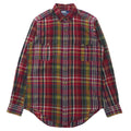 日本然リトテ-古着オンライン-Polo by Ralph Lauren ミリタリーシャツ M レッド チェック コットン エポレット TRIM MILITARY-Polo by Ralph Lauren Military Shirt M Red Checked Cotton Epaulette TRIM MILITARY