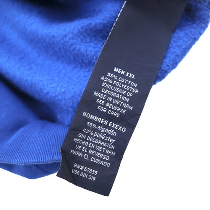 NAUTICA ハーフジップ スウェット XXL ネイビー ブルー ツートン 裏起毛 ワンポイントロゴ刺繍