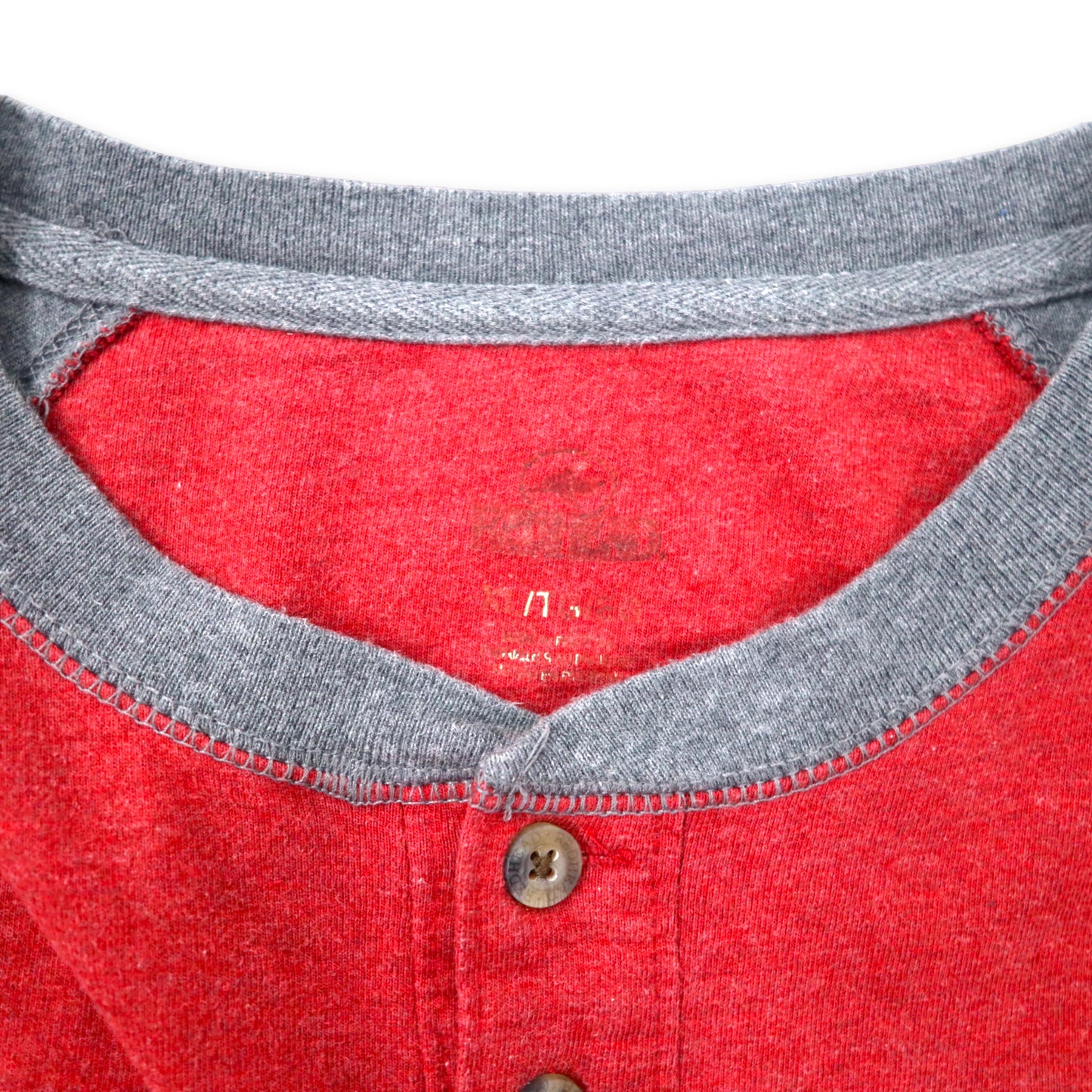 RED HEAD ヘンリーネック ラグランTシャツ XXL レッド コットン ビッグサイズ