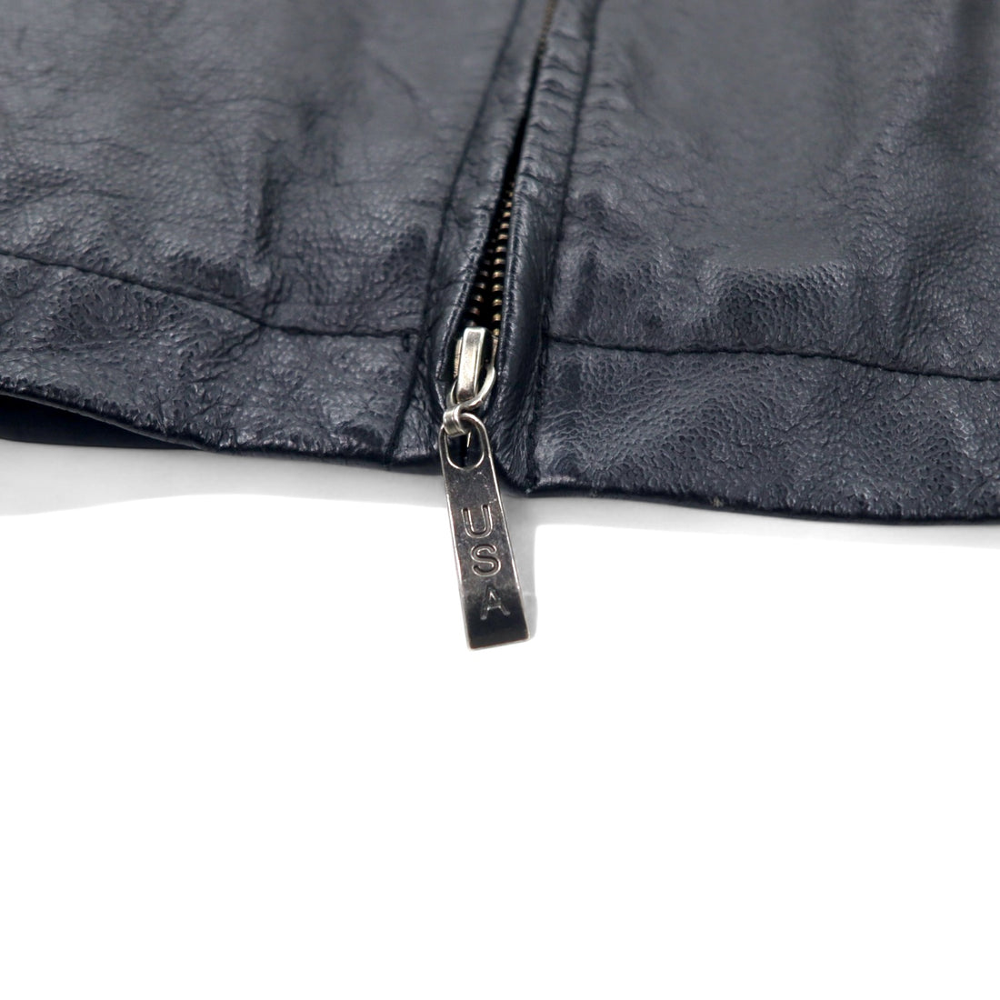 USA LEATHER 90s Leather Jacket XL Black Removable Liner entec US Company Embroidered Zip Up