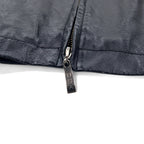 USA LEATHER 90s Leather Jacket XL Black Removable Liner entec US Company Embroidered Zip Up