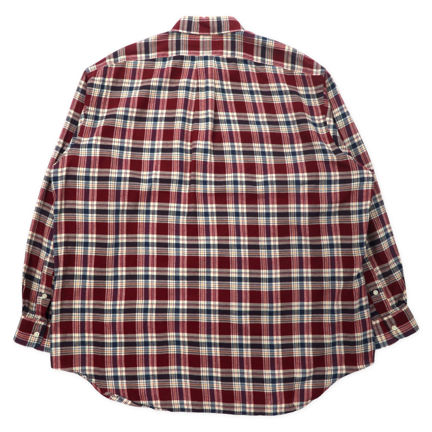 Ralph Lauren ボタンダウンシャツ XL レッド チェック コットン BLAIRE スモールポニー刺繍 ビッグサイズ