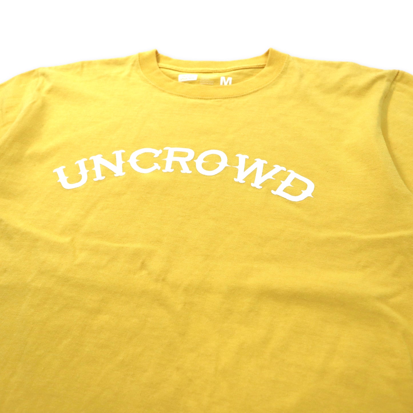UNCROWD CYCLETOGS ロゴプリントTシャツ M イエロー コットン