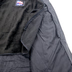 USA LEATHER 90s Leather Jacket XL Black Removable Liner entec US Company Embroidered Zip Up