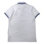 FRED PERRY Cotton Pique Polo Shirt L White Flag Check Cotton One Point Logo M4242