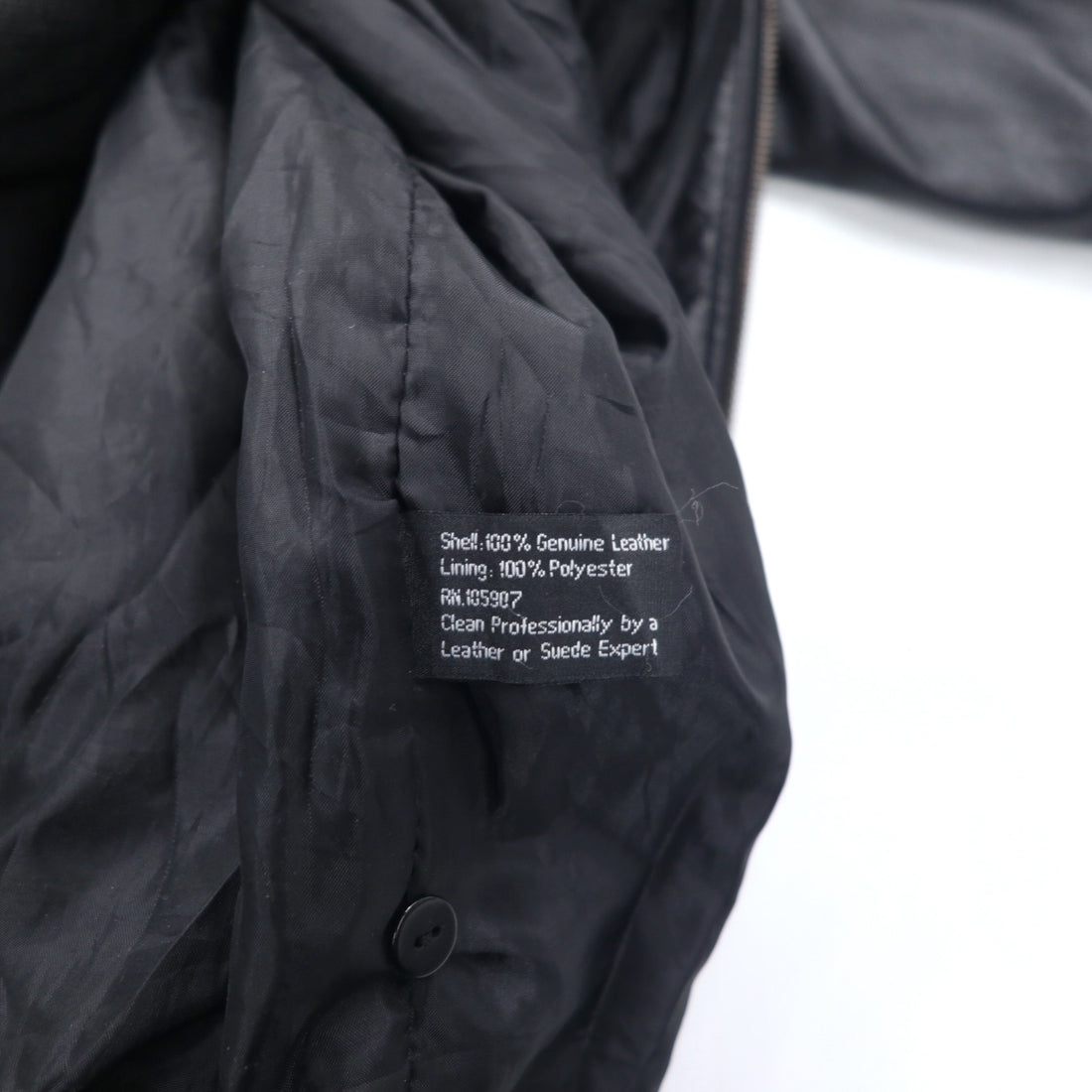 USA LEATHER 90s Leather Jacket XL Black Removable Liner entec US Company Embroidered Zip Up