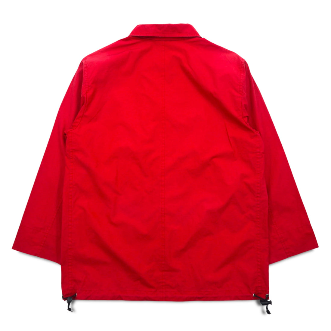 Aquasqutum Utility Coverall Balmacaan Coat M Red Double Zip Drawcord Made in Japan