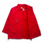 Aquasqutum Utility Coverall Balmacaan Coat M Red Double Zip Drawcord Made in Japan