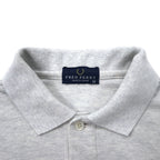 FRED PERRY Polo Shirt M Gray Cotton One Point Logo Made in Japan