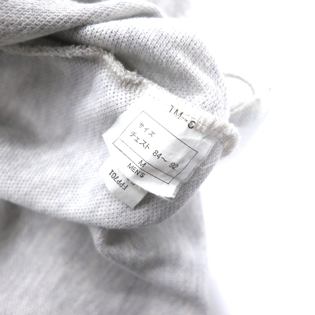 FRED PERRY Polo Shirt M Gray Cotton One Point Logo Made in Japan