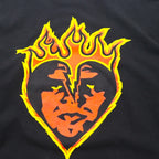 OBEY ファイヤーパターン ロンT ロングスリーブ Tシャツ L ブラック 袖プリント メキシコ戦