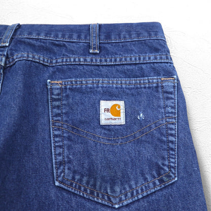 Carhartt USA Made FR Flame Resistant Denim Pants L Indigo Blue UFCW FRB100DNM