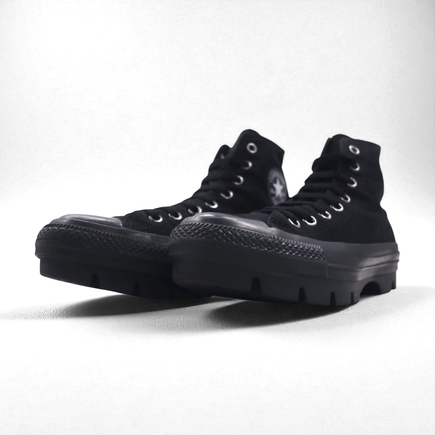 CONVERSE All Star Chunk Hi Sneakers, Size 27cm, Black Canvas, 1SD759