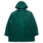 日本然リトテ-古着オンライン-Eddie Bauer 90年代 65/35クロス マウンテンパーカー L グリーン ポリエステル コットン フリースライナー ドローコード ダブルジップ-Eddie Bauer 90's 65/35 Cross Mountain Hoodie L Green Polyester Cotton Fleece Liner Drawcord Double Zip