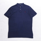 POLO RALPH LAUREN Polo shirt L Navy Cotton Pique Small pony embroidery