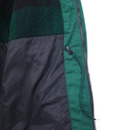 Eddie Bauer 90s 65/35 Cross Mountain Parka L Green Polyester Cotton Fleece Liner Drawstring Double Zip