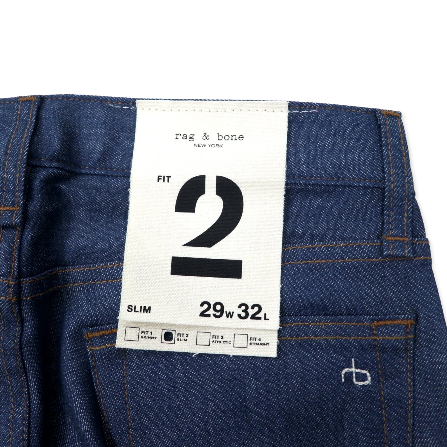 rag & bone USA製 スリムフィット ストレッチ デニムパンツ スキニー 29 ブルー コットン FIT 2 AUTHENTIC STRETCH 未使用品