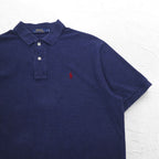 POLO RALPH LAUREN Polo shirt L Navy Cotton Pique Small pony embroidery