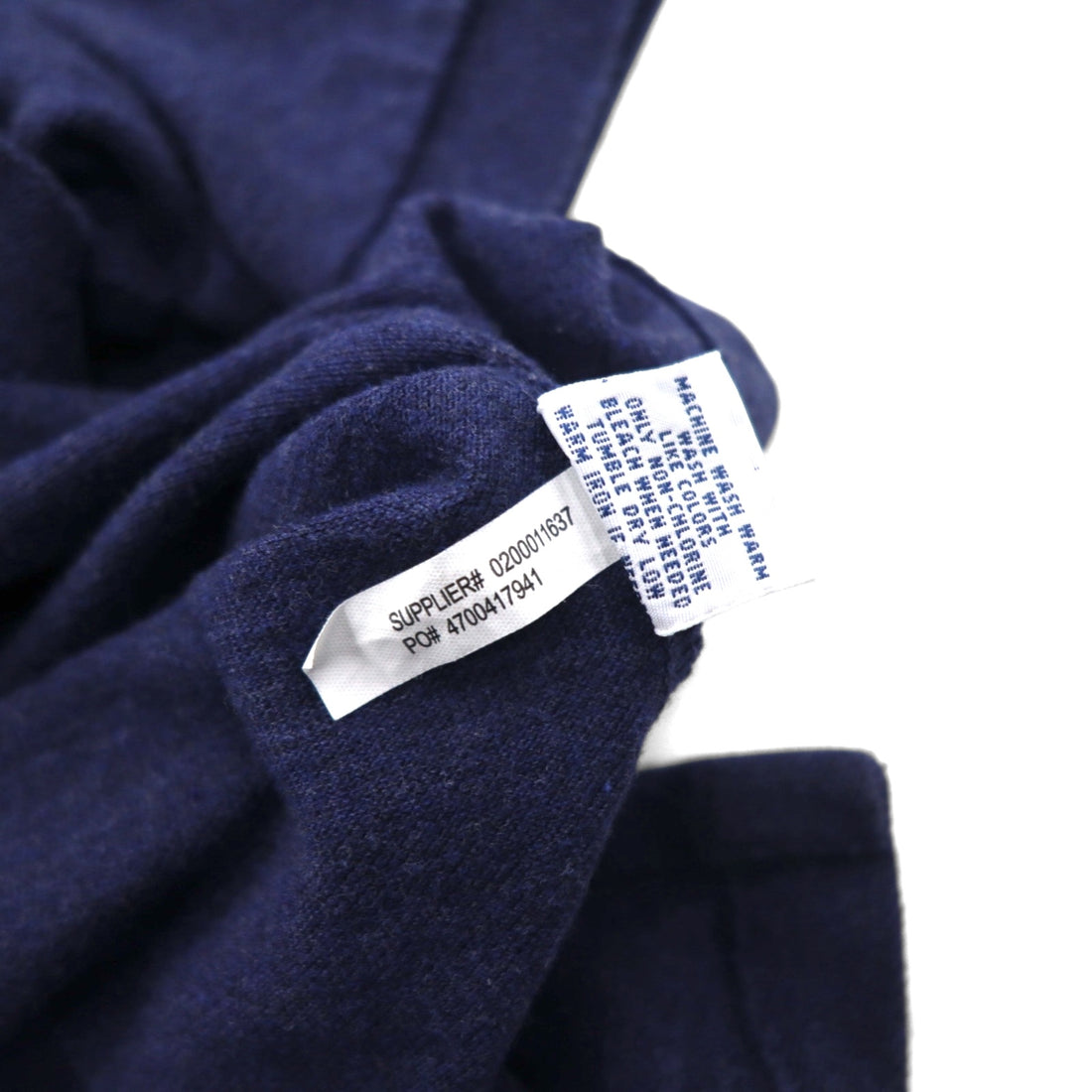 POLO RALPH LAUREN Polo shirt L Navy Cotton Pique Small pony embroidery